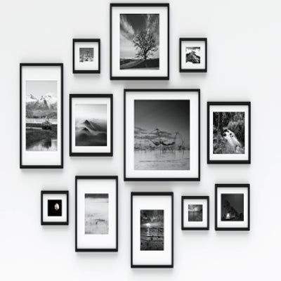 Black or White Matt Picture frame photo frame poster frame with Double Mount